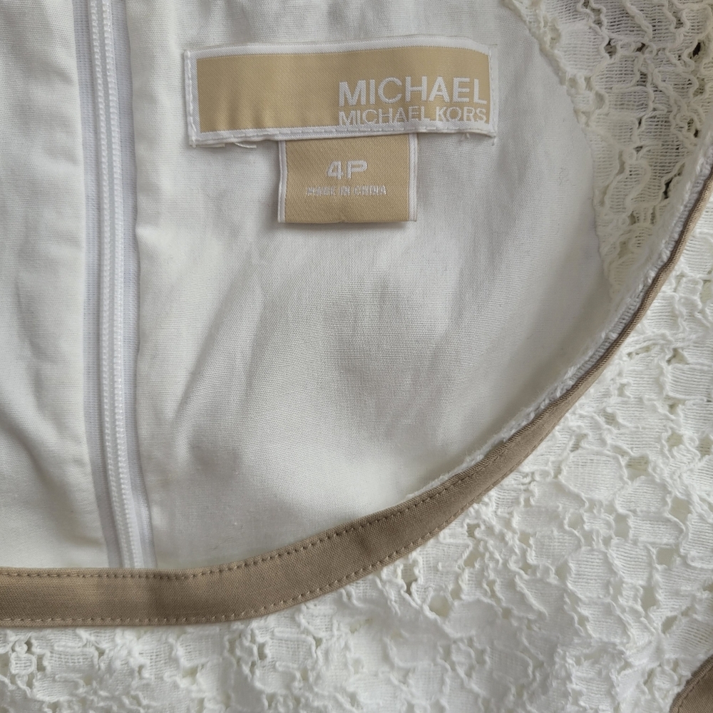 Michael Kors Sleeveless Lace Sheath Dress Size 4P - Picture 8 of 14
